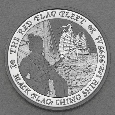 Silbermünze 1oz "Red Flag Fleet - Ching Shih 2021" Black Flag Serie