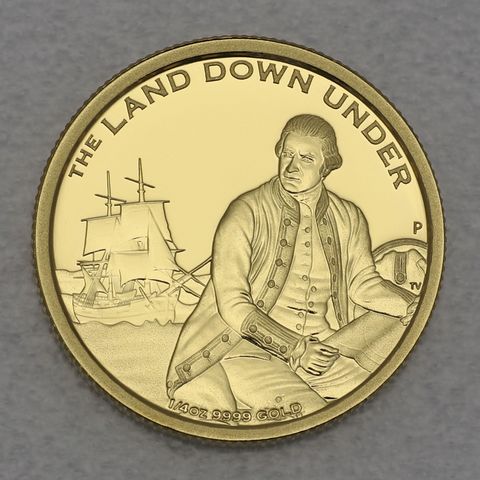 Goldmünze 1/4oz Proof Australien Land down under Serie - 2013 Captain James Cook