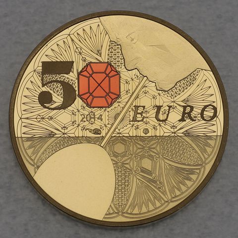 Goldmünze 50 Euro Frankreich 2014 - Baccarat