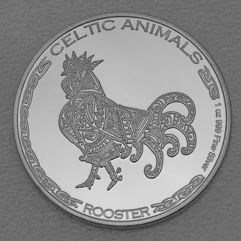 Silbermünze 1oz Tschad Celtic Animals Serie 2022 - Rooster