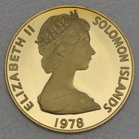 Goldmünze 100 Dollars Salomonen 1978 - Erlangung der Souveränität