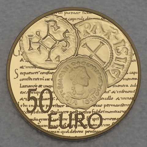 Goldmünze 50 Euro Frankreich 2014 - Charles de Chauve