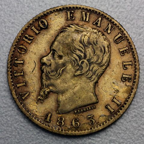 20 Lire Goldmünze Italien Vittorio Emanuele II