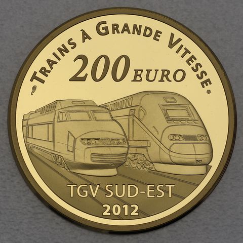 Goldmünze 200 Euro Frankreich 2012 - TGV SUD EST