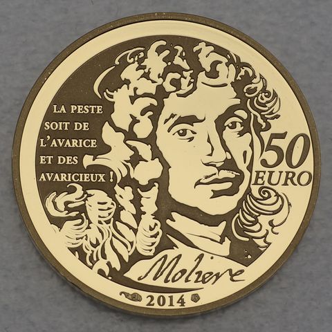 Goldmünze 50 Euro Frankreich 2014 - Moliere