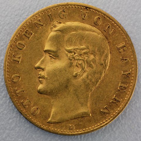 10 Reichsmark Goldmünze Otto- Bayern Prägejahre 1890 bis 1900 Jäger Nr. 199