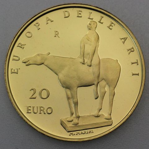 20 Euro Goldmünze Italien Marino Marini Reiter