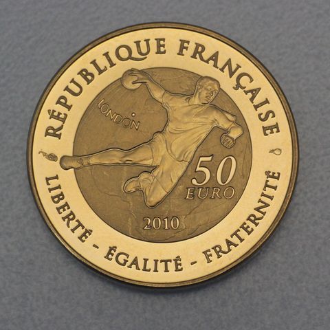 Goldmünze 50 Euro Frankreich 2010 - Handball