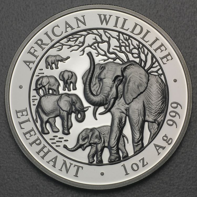 1oz Silbermünze Somalia Elefant 2008