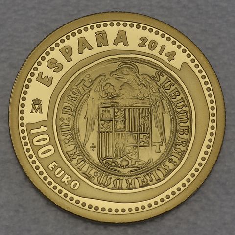 Goldmünze 100 Euro Spanien 2014 Isabell I. Ferdinand II. Juwelen der Numismatik