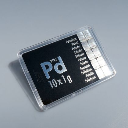 10x1g Palladium CombiBar™ Tafelbarren