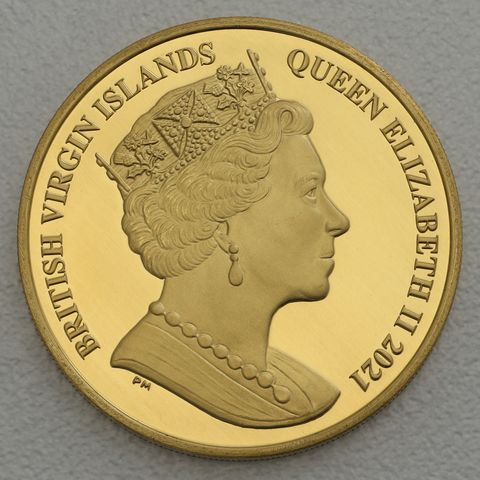 Goldmünze 100 Dollar British Virgin Islands 2021 - Flamingo (999er Feingold)