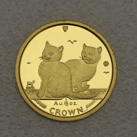 Goldmünze 1/10oz Isle of Man Cat Katzen 2003 - Balinese Kittens