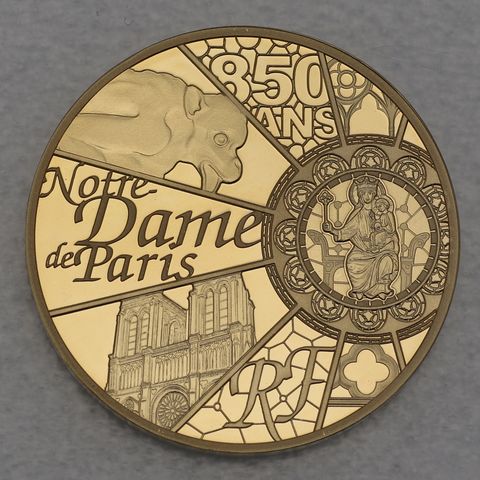 Goldmünze 50 Euro Frankreich 2013 - 850 Jahre Notre Dame