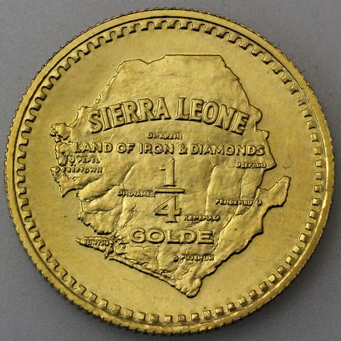 1/4 Golde Goldmünze Sierra Leone 1966