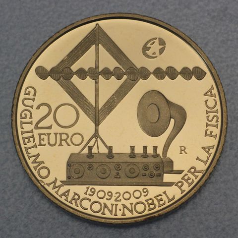 20 Euro Goldmünze Italien 2009 Marconi