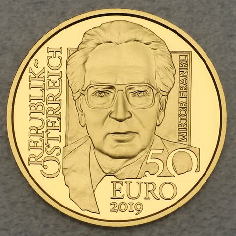 Goldmünze 50 Euro Österreich 2019 - Viktor Frankl - Wiener Schulen der Psychotherapie