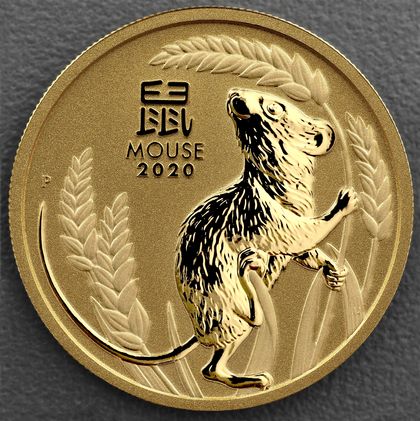 Lunar III, 1oz Goldmünze, Maus, 2020