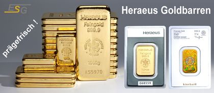 Heraeus Goldbarren