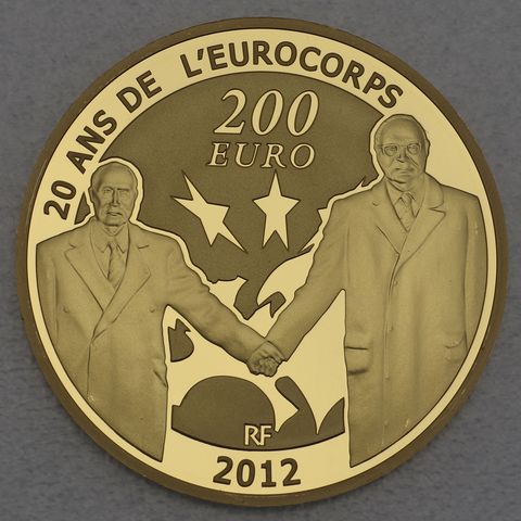 Goldmünze 200 Euro Frankreich 2012 - 20 Jahre Eurocorps