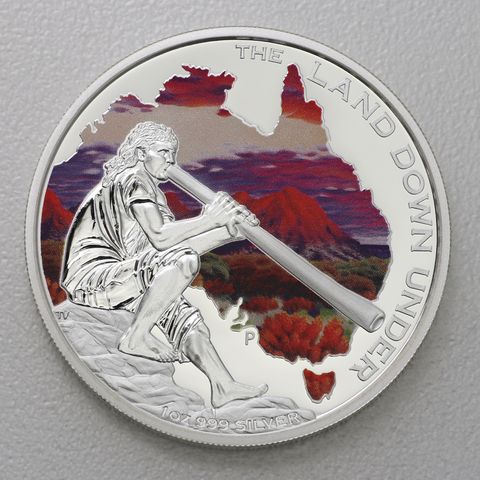 Silbermünze 1oz Australien Land down under - 2013 Didgeridoo