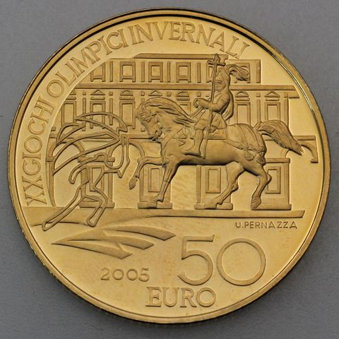 50 Euro Goldmünze Italien 2003 Reiterstandbild