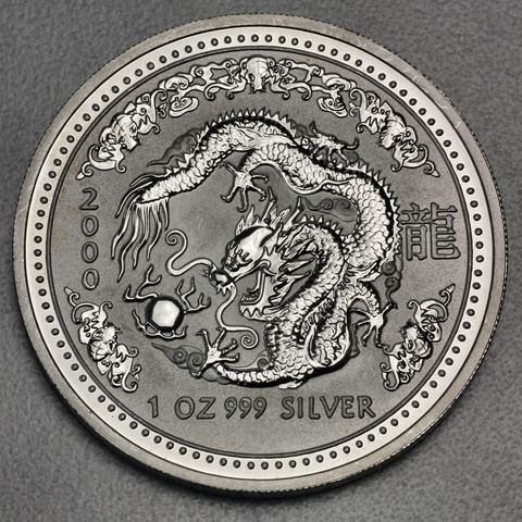 Silber Lunar Serie Australien 2000 Drache = Year of the Draggon