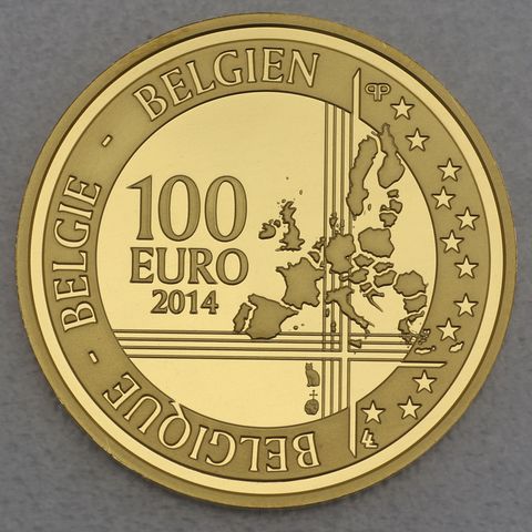 100 Euro Belgien Goldmünze 2014 Andreas Vesalvis