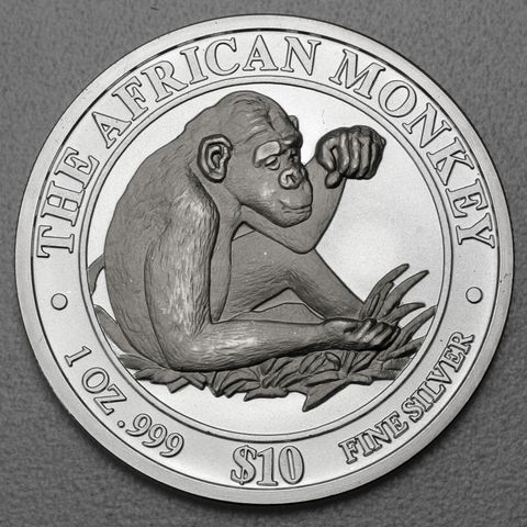 Silbermünze 1oz African Monkey Somalia 2002