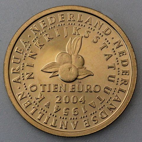 Goldmünze 10 Euro Niederlande 2004 Nationale Eigenständigkeit