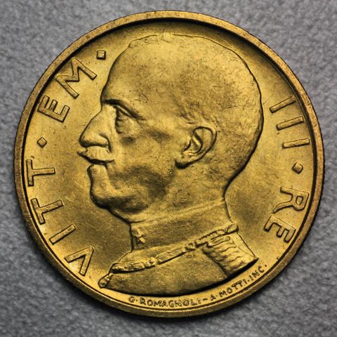 50 Lire Goldmünze Italien Vittorio Emanuele III 1931