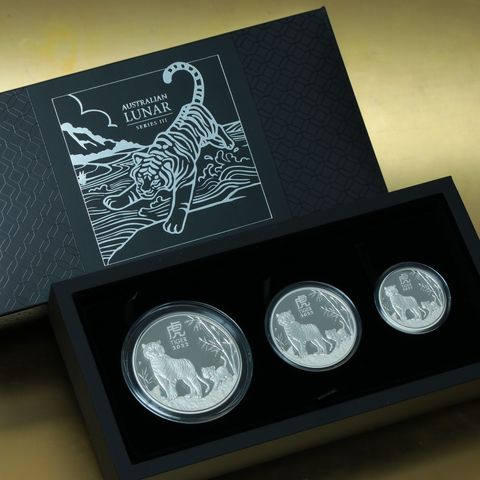 Lunar III Tiger 3-Coin-Set