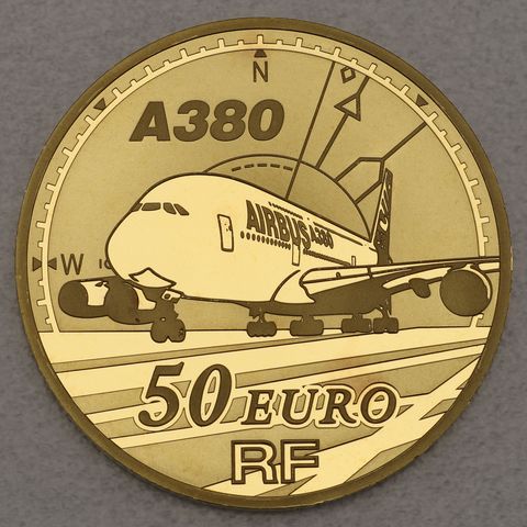 Goldmünze 50 Euro Frankreich 2007 - A380