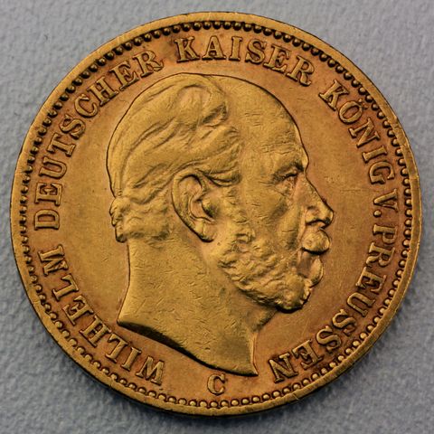 20 Reichsmark Goldmünze Wilhelm I - Preussen - Prägejahre 1874 bis 1888 Jäger Nr. 246