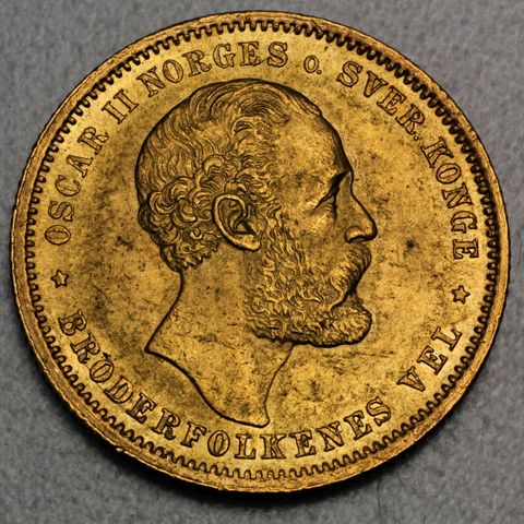 20 Kronen Goldmünze Norwegen 1875 Oscar II Norges o. sver. Konge