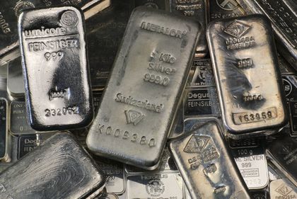 Edelmetallbarren aus Silber