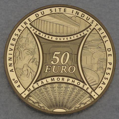 Goldmünze 50 Euro Frankreich 2013 - Jubiläum des Instustriestandortes Pessac