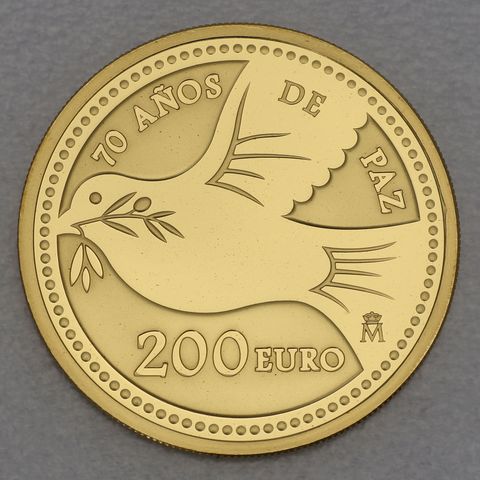 Goldmünze 200 Euro Spanien 2015 70 Jahre Frieden