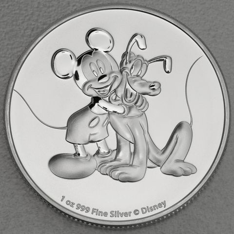 Silbermünze 1oz Niue Mickey & Pluto 2020