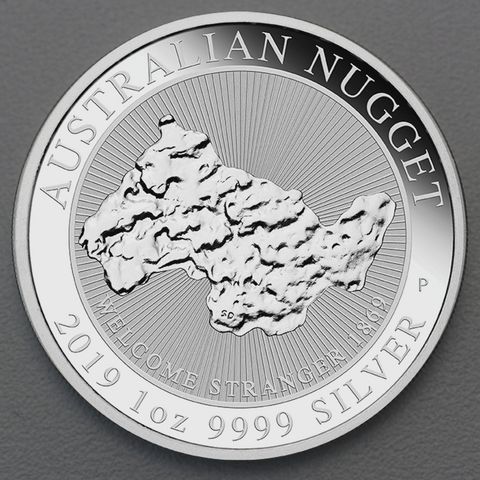 1oz Australian-Nugget Silber 2019 - Welcome Stranger