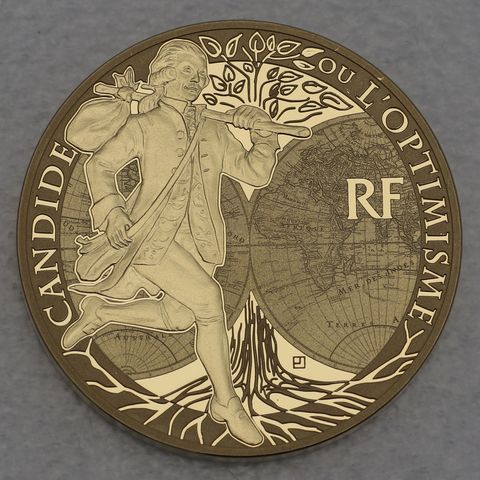 Goldmünze 50 Euro Frankreich 2014 - Voltaire