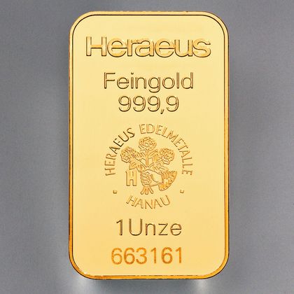 1oz Goldbarren Heraeus