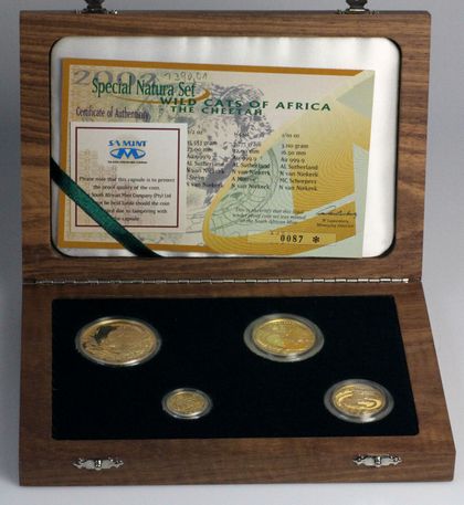 Gold Sammelmünzen 2002 Natura Spezial Proof Set SA Mint