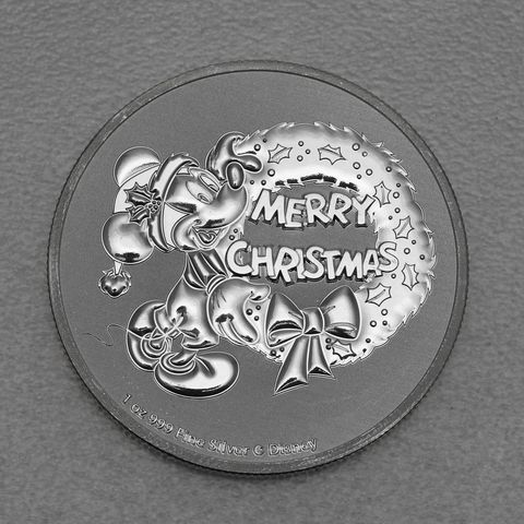 Silbermünze 1oz Niue Mickey Mouse 2021 - Merry Christmas